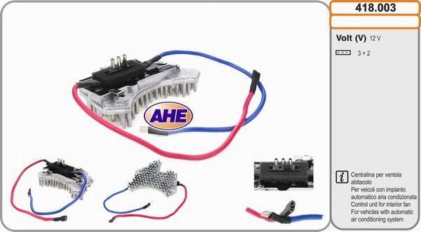 AHE 418.003 - Блок управління, ел.  вентилятор (охолодження двигуна) autocars.com.ua