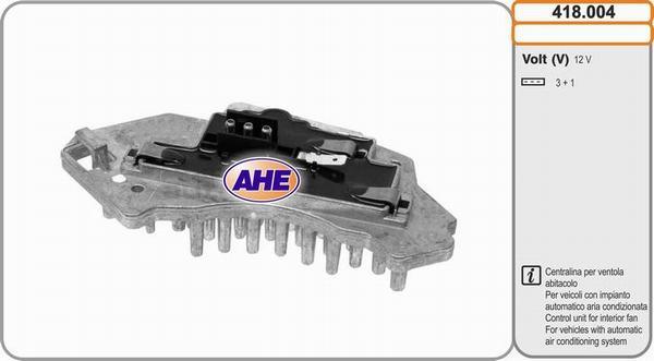 AHE 418.004 - Блок управління, ел.  вентилятор (охолодження двигуна) autocars.com.ua