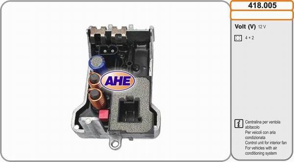 AHE 418.005 - Блок управління, ел.  вентилятор (охолодження двигуна) autocars.com.ua