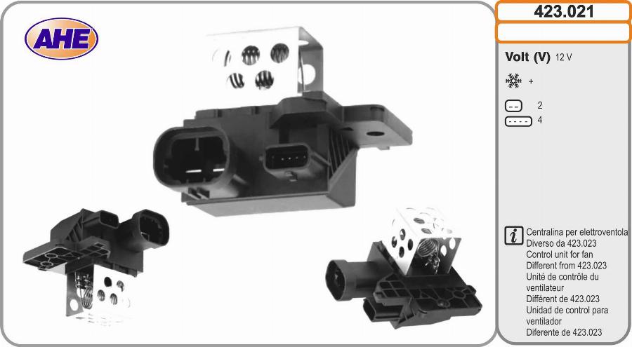 AHE 423.021 - Блок управления, эл. вентилятор (охлаждение двигателя) autodnr.net