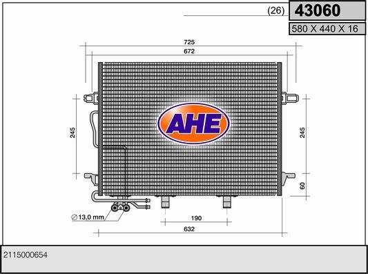 AHE 43060 - Конденсатор кондиционера autodnr.net