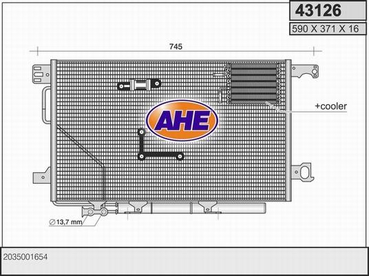 AHE 43126 - Конденсатор, кондиціонер autocars.com.ua