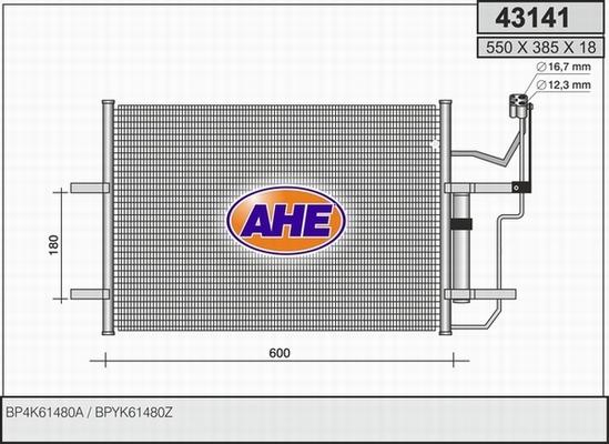 AHE 43141 - Конденсатор кондиционера autodnr.net