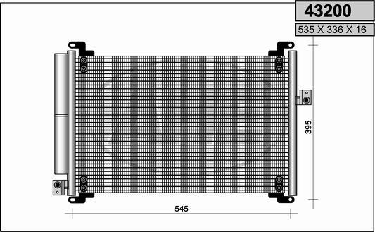 AHE 43200 - Конденсатор, кондиціонер autocars.com.ua