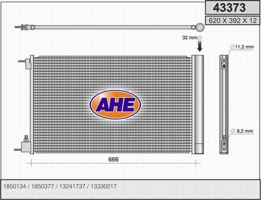 AHE 43373 - Конденсатор кондиционера autodnr.net