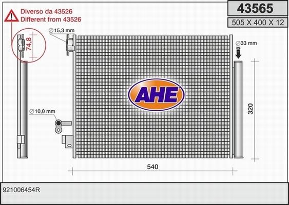 AHE 43565 - Конденсатор кондиционера autodnr.net