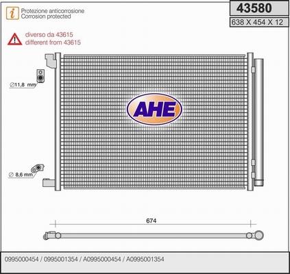 AHE 43580 - Конденсатор кондиционера autodnr.net