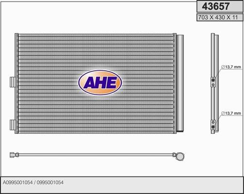 AHE 43657 - Конденсатор, кондиціонер autocars.com.ua