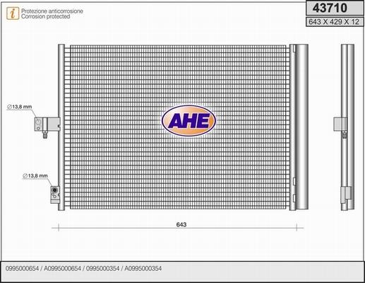 AHE 43710 - Конденсатор, кондиціонер autocars.com.ua