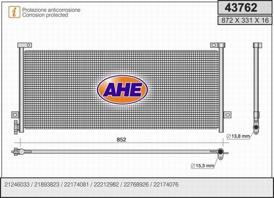 AHE 43762 - Конденсатор кондиционера autodnr.net