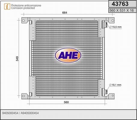 AHE 43763 - Конденсатор кондиционера autodnr.net