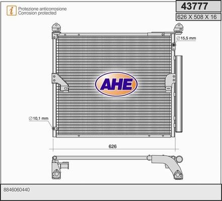 AHE 43777 - Конденсатор, кондиціонер autocars.com.ua