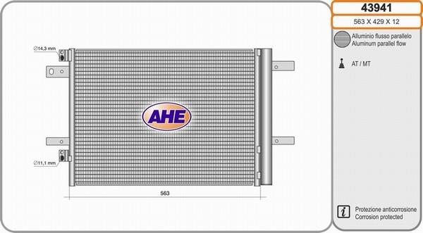 AHE 43941 - Конденсатор кондиционера autodnr.net