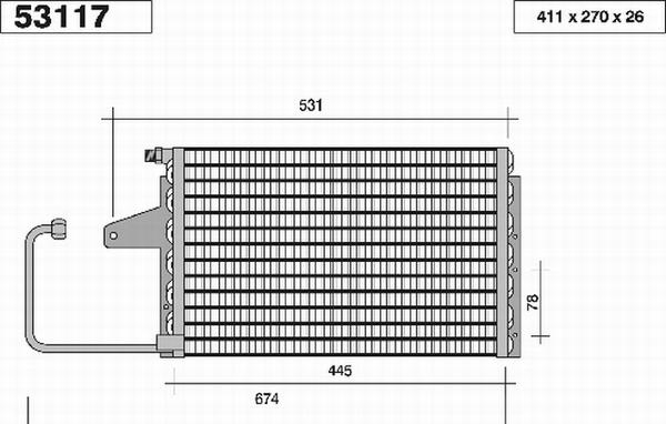 AHE 53117 - Конденсатор, кондиціонер autocars.com.ua