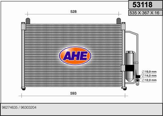 AHE 53118 - Конденсатор кондиционера autodnr.net