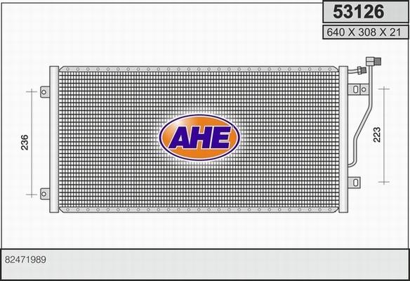 AHE 53126 - Конденсатор, кондиціонер autocars.com.ua