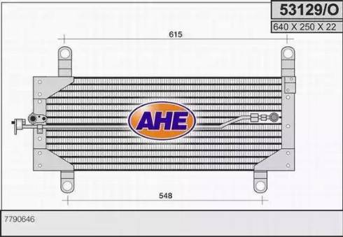 AHE 53129/O - Конденсатор, кондиціонер autocars.com.ua