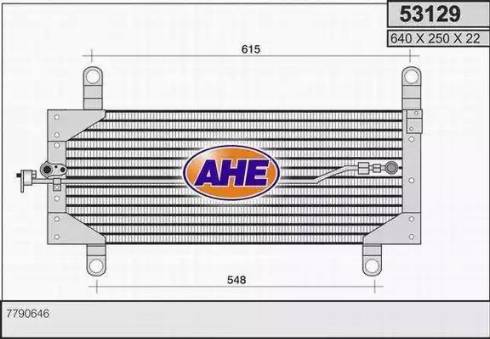 AHE 53129 - Конденсатор, кондиціонер autocars.com.ua