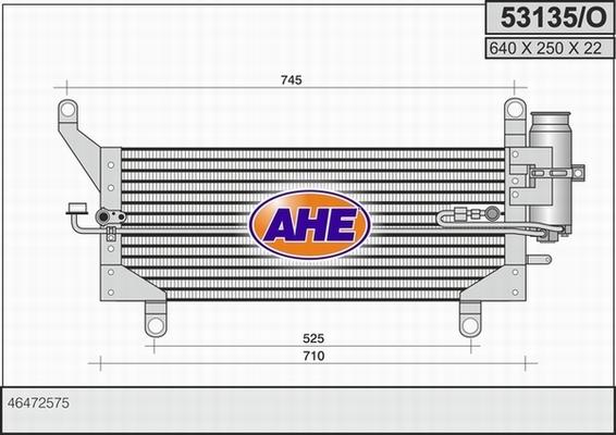 AHE 53135/O - Конденсатор, кондиціонер autocars.com.ua