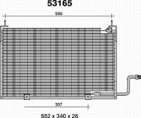AHE 53165 - Конденсатор, кондиціонер autocars.com.ua