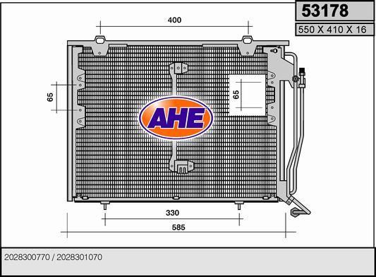 AHE 53178 - Конденсатор, кондиціонер autocars.com.ua