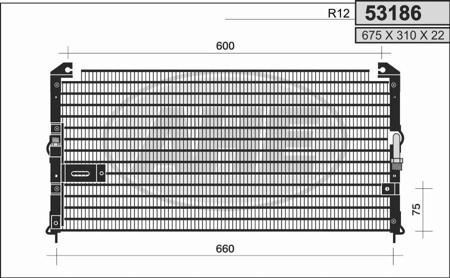 AHE 53186 - Конденсатор, кондиціонер autocars.com.ua