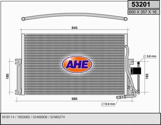 AHE 53201 - Конденсатор кондиционера autodnr.net