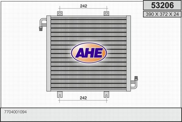 AHE 53206 - Конденсатор, кондиціонер autocars.com.ua