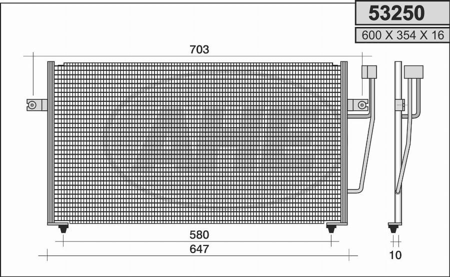 AHE 53250 - Конденсатор, кондиціонер autocars.com.ua