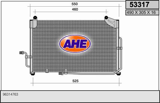 AHE 53317 - Конденсатор, кондиціонер autocars.com.ua