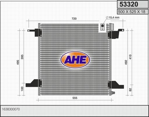 AHE 53320 - Конденсатор, кондиціонер autocars.com.ua