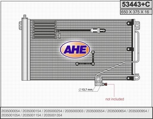 AHE 53443+C - Конденсатор кондиционера autodnr.net