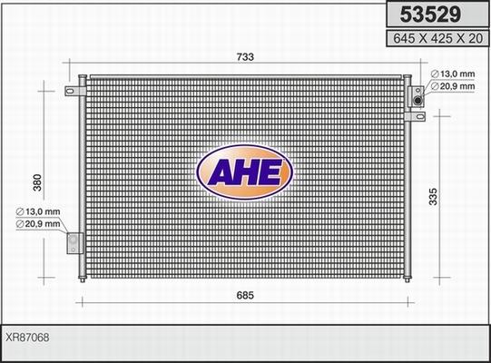 AHE 53529 - Конденсатор, кондиціонер autocars.com.ua