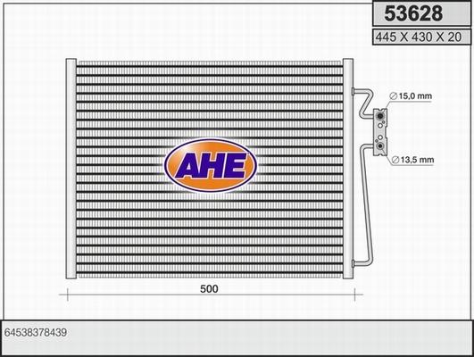 AHE 53628 - Конденсатор, кондиціонер autocars.com.ua