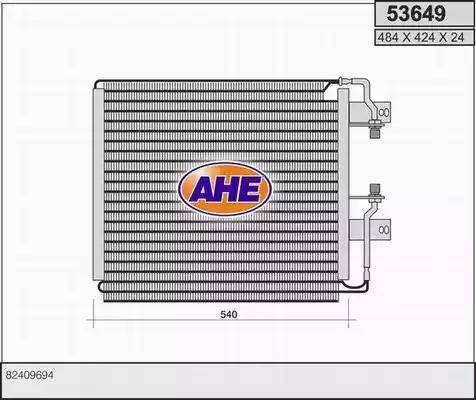 AHE 53649 - Конденсатор, кондиціонер autocars.com.ua