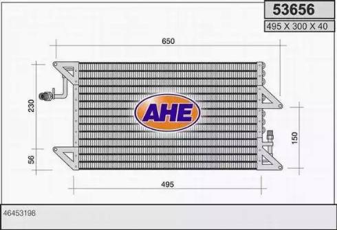 AHE 53656 - Конденсатор, кондиціонер autocars.com.ua