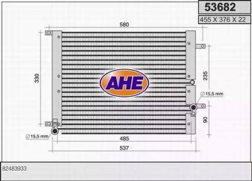 AHE 53682 - Конденсатор кондиционера autodnr.net