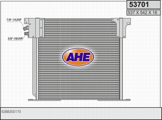 AHE 53701 - Конденсатор, кондиціонер autocars.com.ua