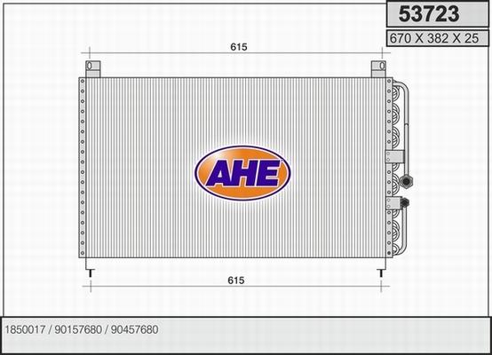 AHE 53723 - Конденсатор, кондиціонер autocars.com.ua