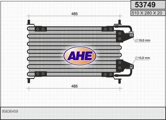 AHE 53749 - Конденсатор, кондиціонер autocars.com.ua