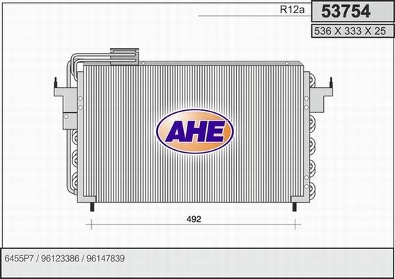 AHE 53754 - Конденсатор, кондиціонер autocars.com.ua