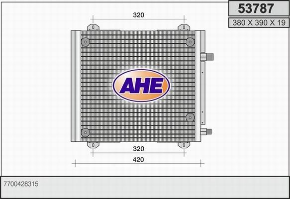 AHE 53787 - Конденсатор, кондиціонер autocars.com.ua