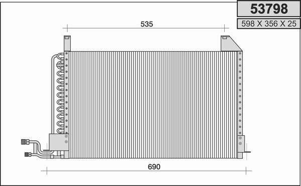 AHE 53798 - Конденсатор, кондиціонер autocars.com.ua