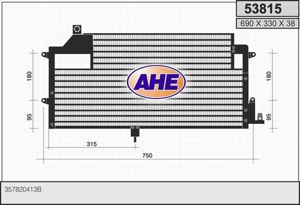 AHE 53815 - Конденсатор, кондиціонер autocars.com.ua