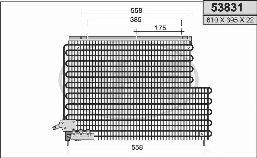 AHE 53831 - Конденсатор, кондиціонер autocars.com.ua