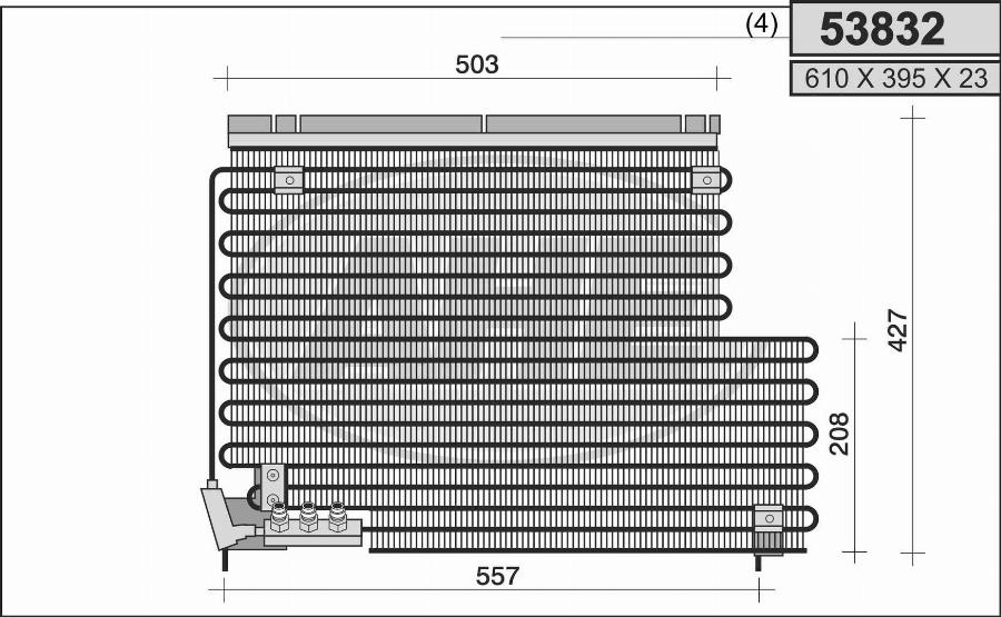 AHE 53832 - Конденсатор, кондиціонер autocars.com.ua