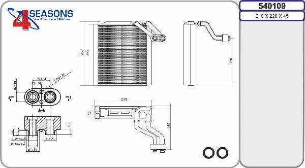 AHE 540109 - Випарник, кондиціонер autocars.com.ua
