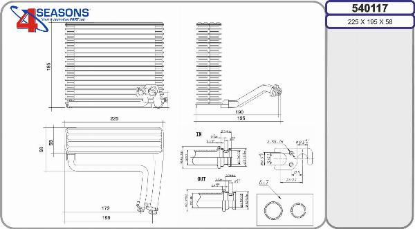 AHE 540117 - Випарник, кондиціонер autocars.com.ua