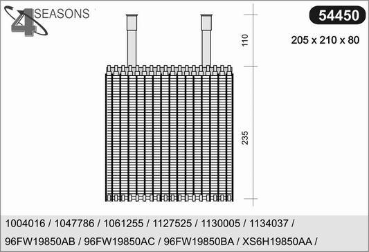 AHE 54450 - Випарник, кондиціонер autocars.com.ua