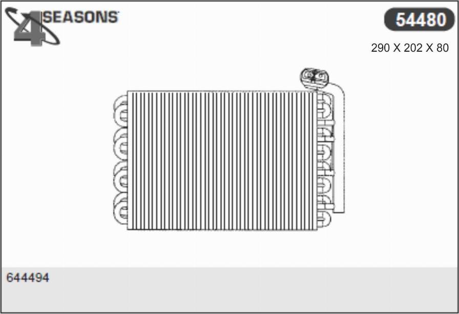 AHE 54480 - Випарник, кондиціонер autocars.com.ua